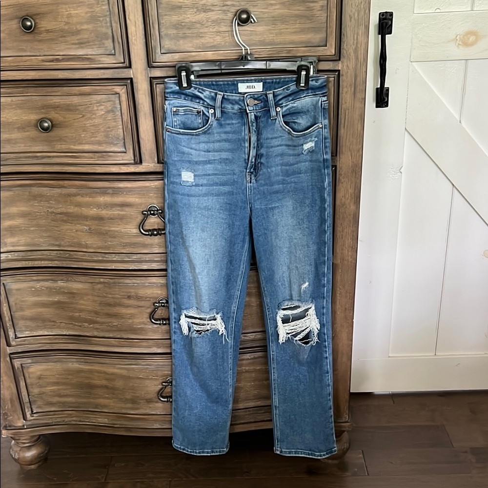 JBD Women's Distressed Blue Jeans